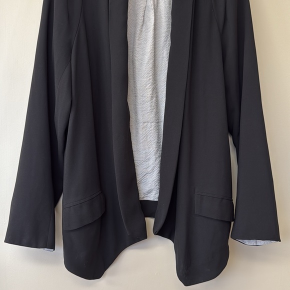 Anthropologie Cornerstone Cartonnier Open Front Blazer | Black | Large | EUC - Picture 4 of 8